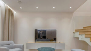 Pot lights in Living Room