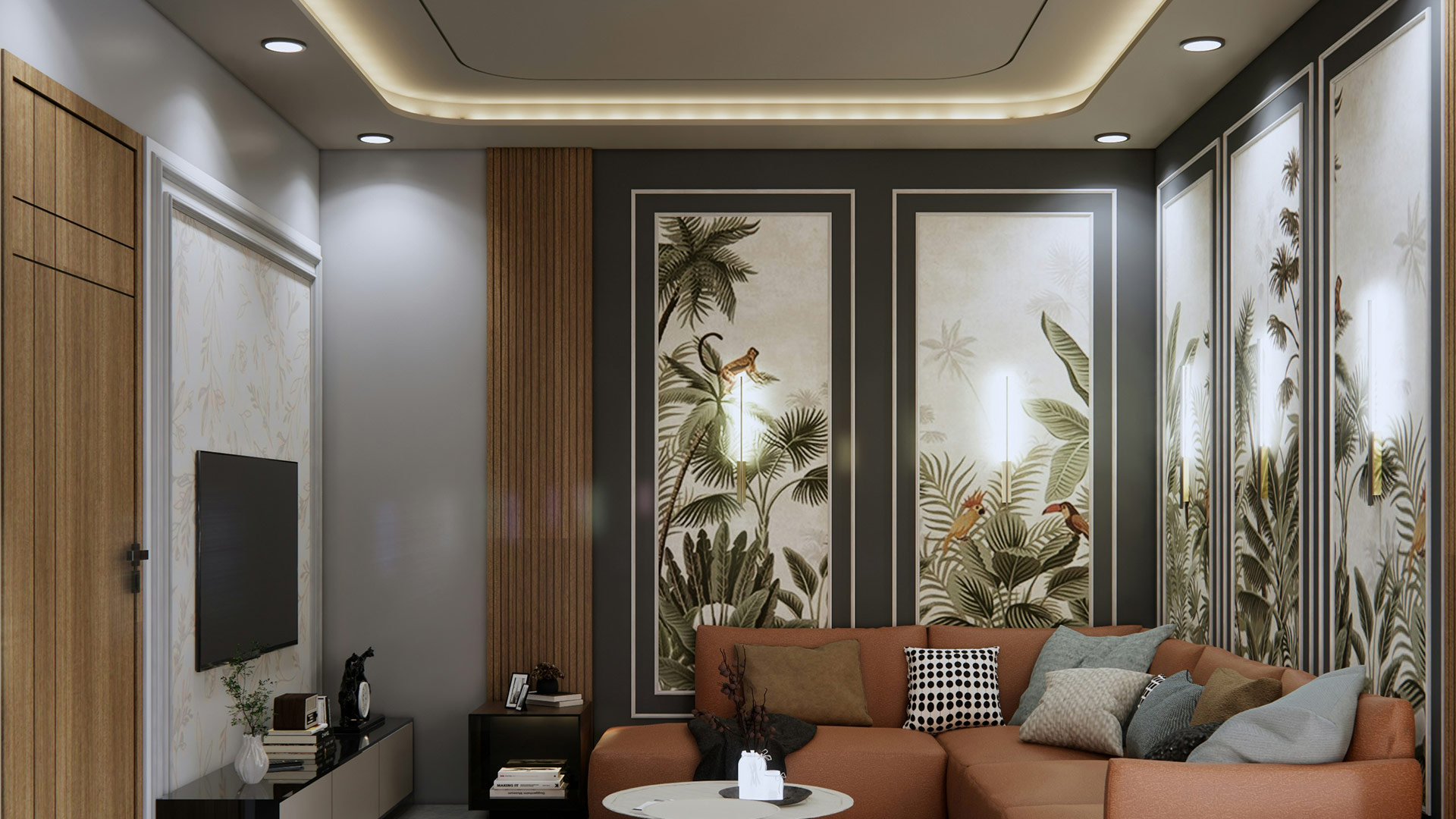 Pot lights in Living Room